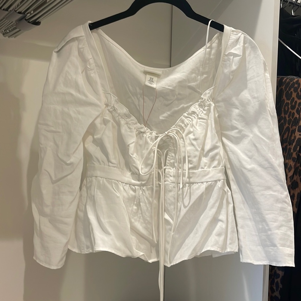 Tie front blouse